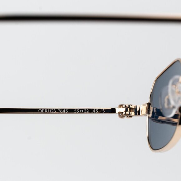 Off-White VAIDEN Men Sunglasses Gold Blue Oval OERI123 VAIDEN 7645 NEW AUTHENTIC - Picture 10 of 15